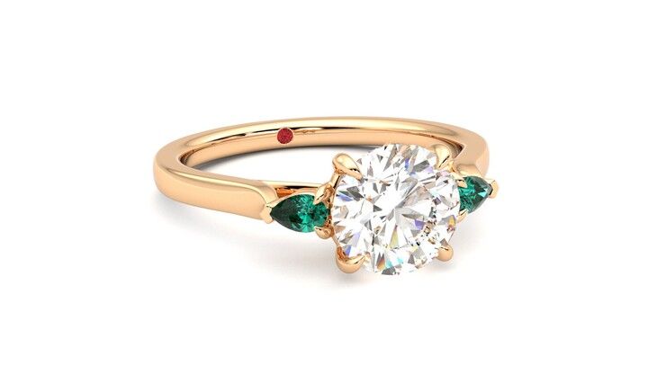 Taylor & Hart Faith Round Engagement Ring 360 degree image 4