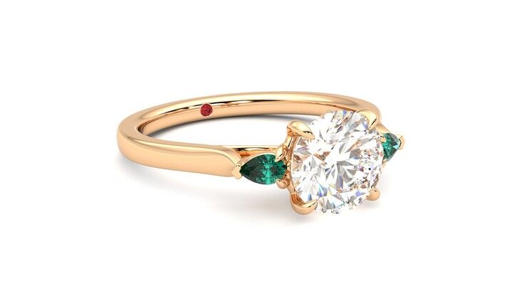 Taylor & Hart Faith Round Engagement Ring 360 degree image 5