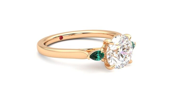 Taylor & Hart Faith Round Engagement Ring 360 degree image 6