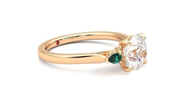 Taylor & Hart Faith Round Engagement Ring 360 degree image 7