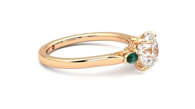 Taylor & Hart Faith Round Engagement Ring 360 degree image 8