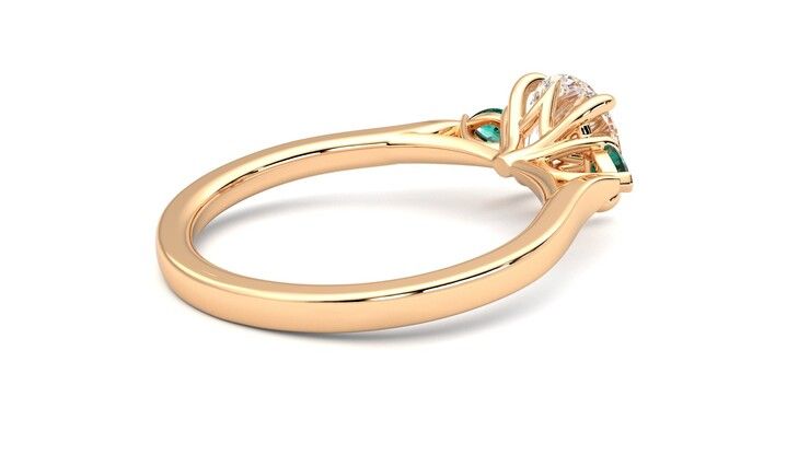 Taylor & Hart Faith Round Engagement Ring 360 degree image 12