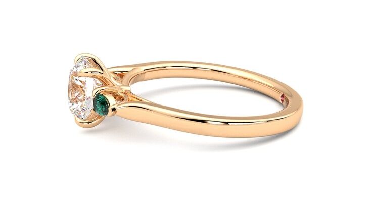 Taylor & Hart Faith Round Engagement Ring 360 degree image 21