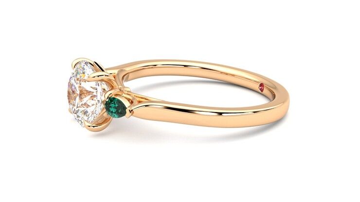Taylor & Hart Faith Round Engagement Ring 360 degree image 22