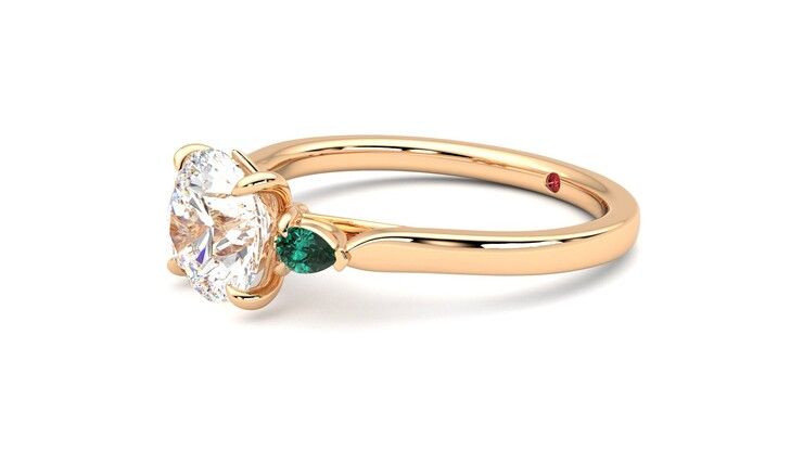 Taylor & Hart Faith Round Engagement Ring 360 degree image 23