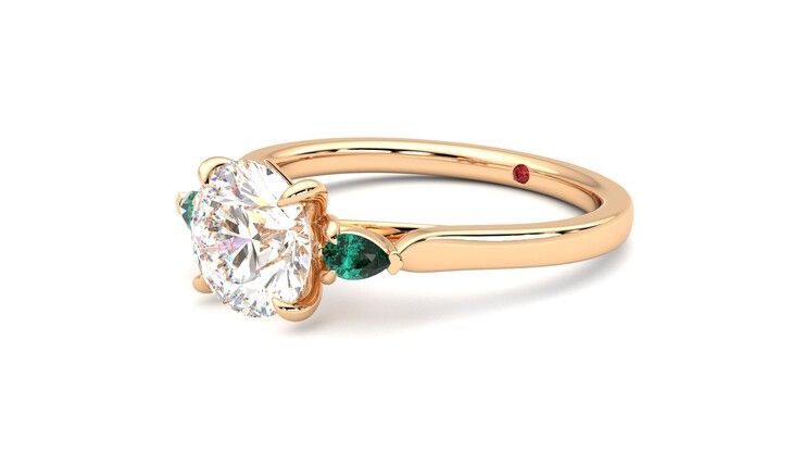 Taylor & Hart Faith Round Engagement Ring 360 degree image 24
