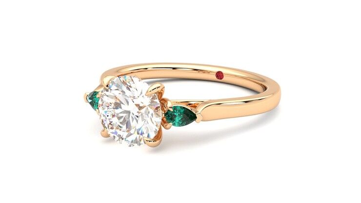 Taylor & Hart Faith Round Engagement Ring 360 degree image 25