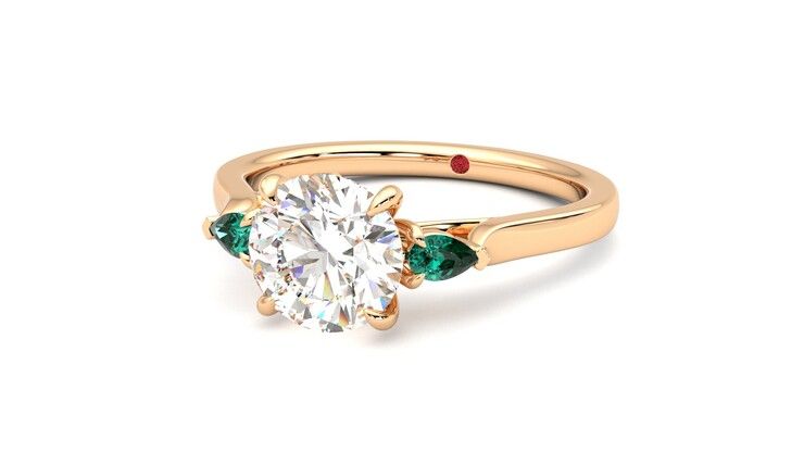 Taylor & Hart Faith Round Engagement Ring 360 degree image 26