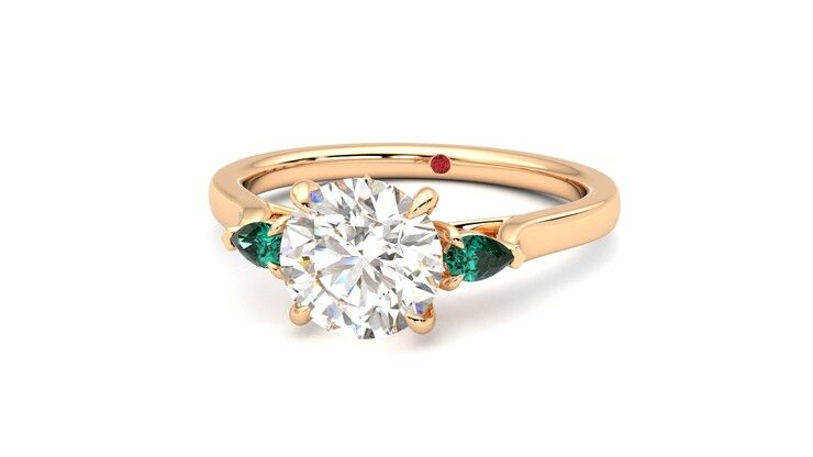 Taylor & Hart Faith Round Engagement Ring 360 degree image 27