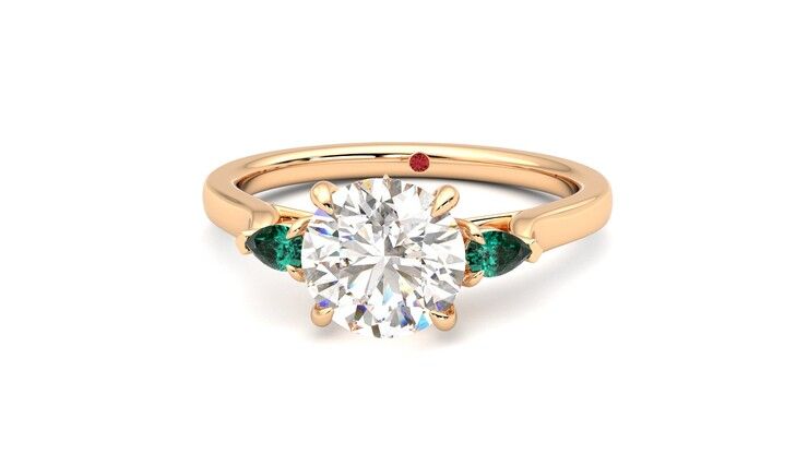 Taylor & Hart Faith Round Engagement Ring 360 degree image 28