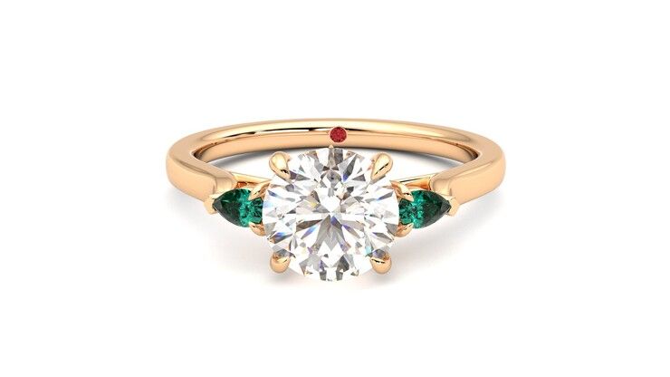 Taylor & Hart Faith Round Engagement Ring 360 degree image 29