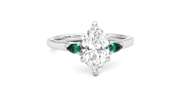 Taylor & Hart Faith Marquise Engagement Ring 360 degree image 2