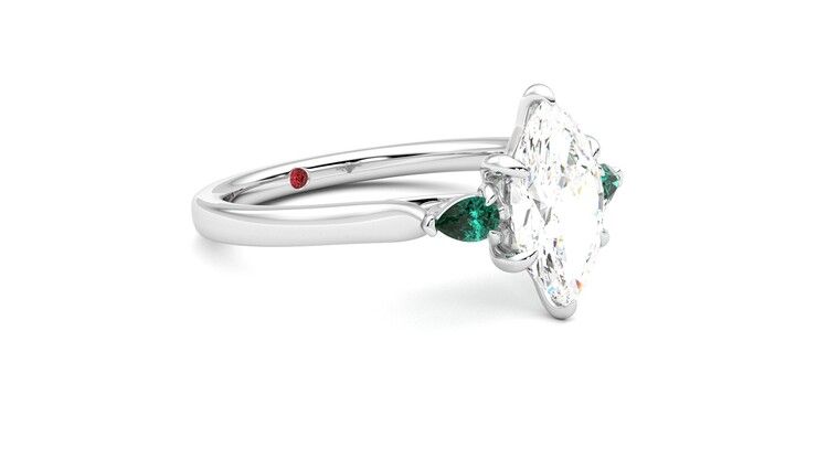 Taylor & Hart Faith Marquise Engagement Ring 360 degree image 6