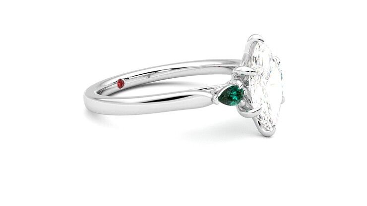 Taylor & Hart Faith Marquise Engagement Ring 360 degree image 7