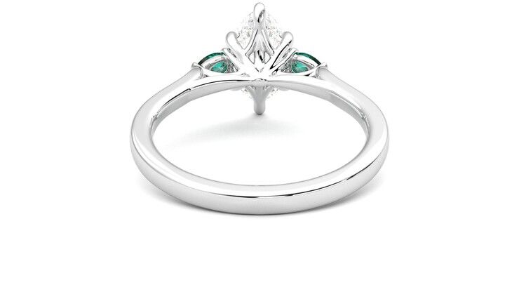 Taylor & Hart Faith Marquise Engagement Ring 360 degree image 15