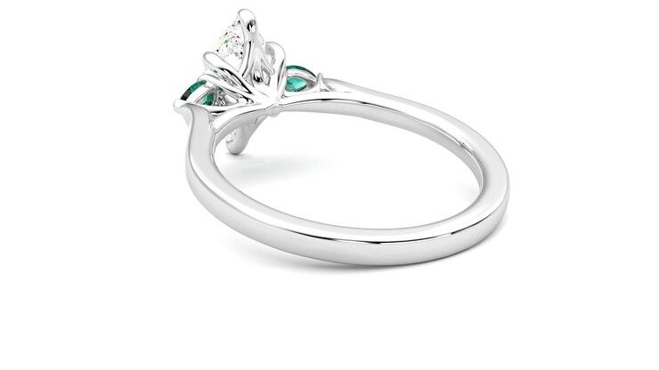 Taylor & Hart Faith Marquise Engagement Ring 360 degree image 17