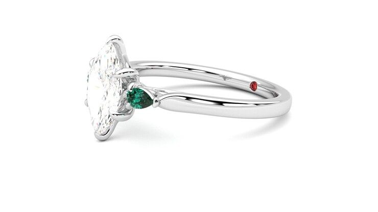 Taylor & Hart Faith Marquise Engagement Ring 360 degree image 23