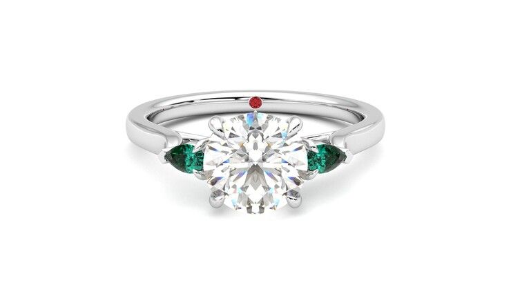 Taylor & Hart Faith Round Engagement Ring 360 degree image 0