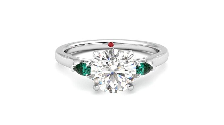 Taylor & Hart Faith Round Engagement Ring 360 degree image 1