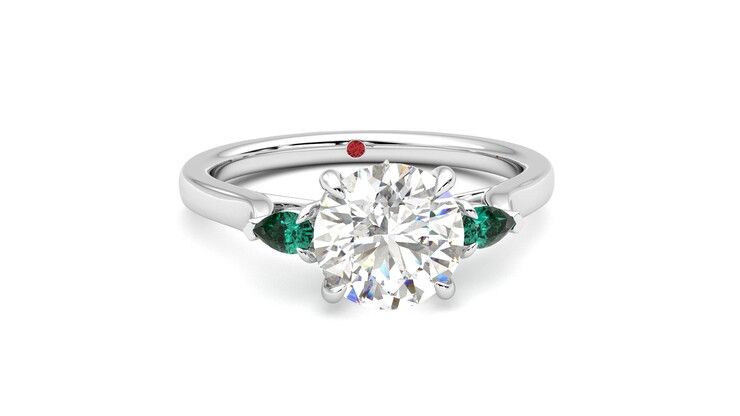 Taylor & Hart Faith Round Engagement Ring 360 degree image 2