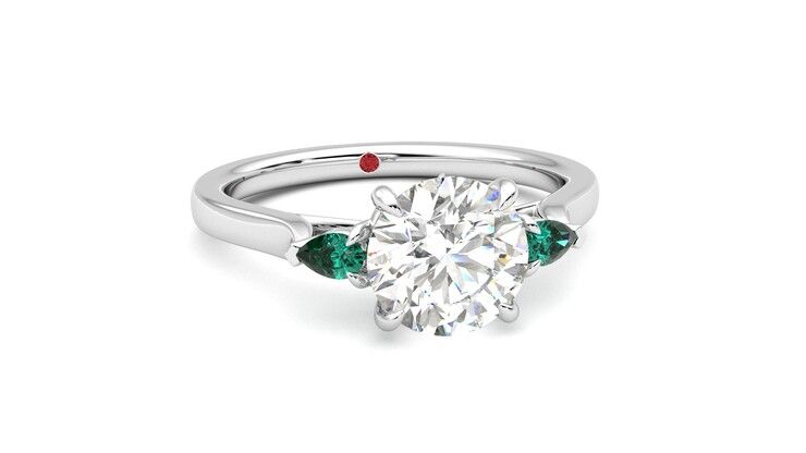 Taylor & Hart Faith Round Engagement Ring 360 degree image 3
