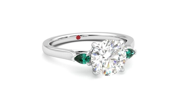 Taylor & Hart Faith Round Engagement Ring 360 degree image 4