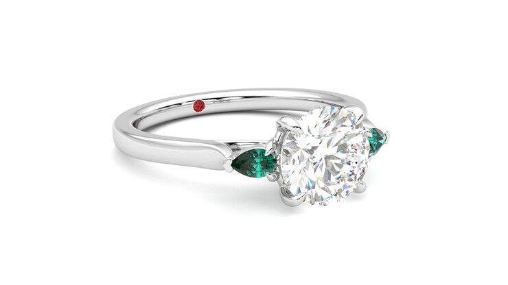 Taylor & Hart Faith Round Engagement Ring 360 degree image 5