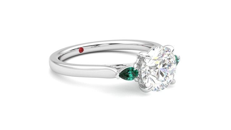 Taylor & Hart Faith Round Engagement Ring 360 degree image 6