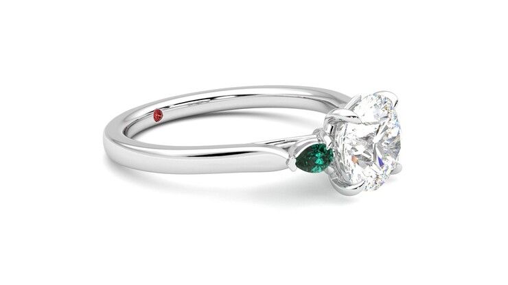 Taylor & Hart Faith Round Engagement Ring 360 degree image 7