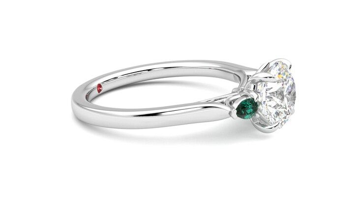 Taylor & Hart Faith Round Engagement Ring 360 degree image 8