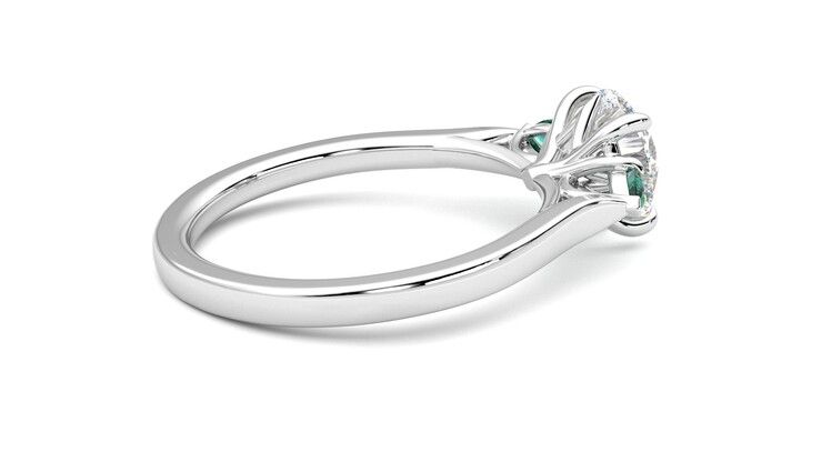 Taylor & Hart Faith Round Engagement Ring 360 degree image 11