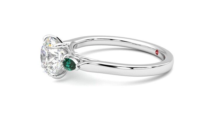 Taylor & Hart Faith Round Engagement Ring 360 degree image 22