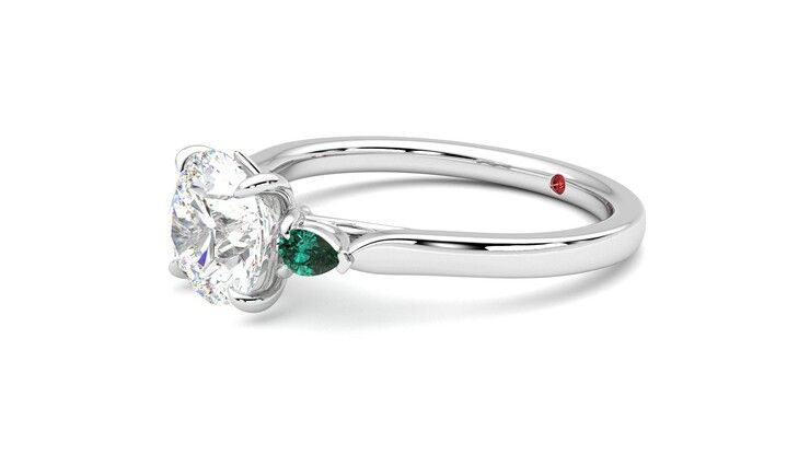 Taylor & Hart Faith Round Engagement Ring 360 degree image 23