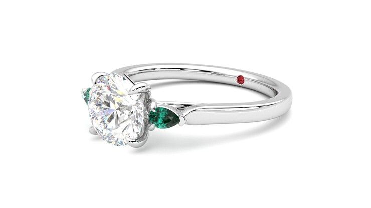 Taylor & Hart Faith Round Engagement Ring 360 degree image 24