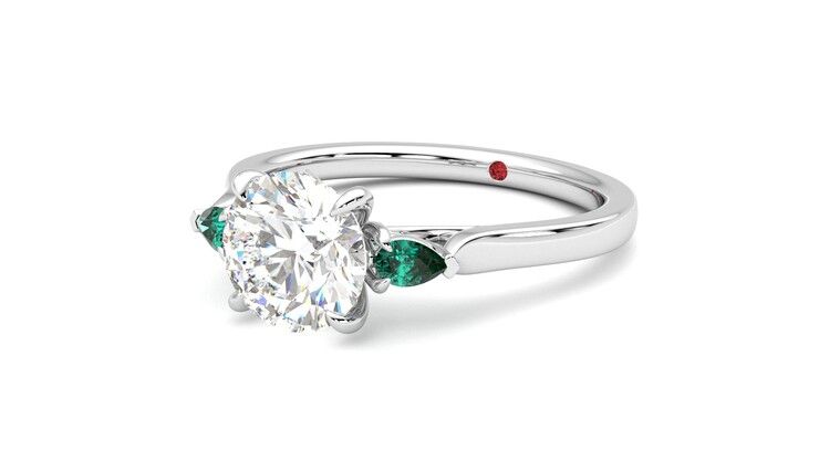 Taylor & Hart Faith Round Engagement Ring 360 degree image 25