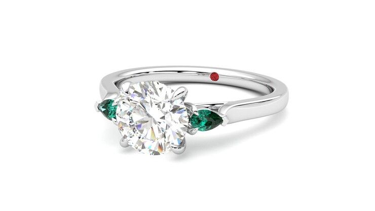 Taylor & Hart Faith Round Engagement Ring 360 degree image 26