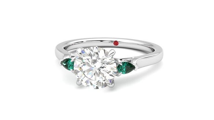 Taylor & Hart Faith Round Engagement Ring 360 degree image 27