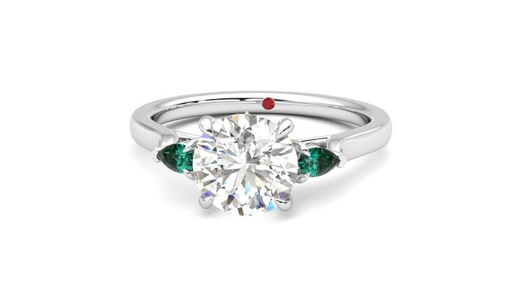 Taylor & Hart Faith Round Engagement Ring 360 degree image 28