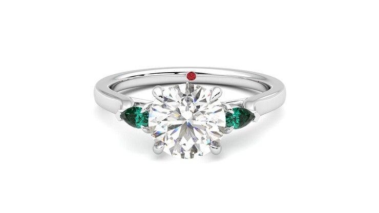 Taylor & Hart Faith Round Engagement Ring 360 degree image 29