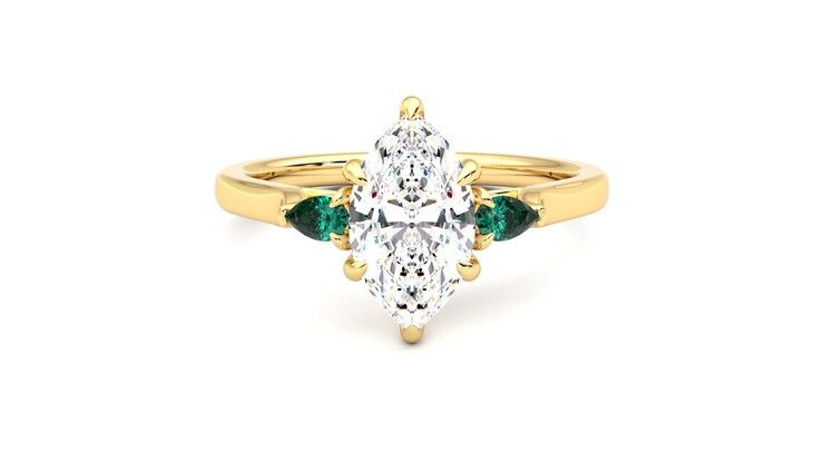 Taylor & Hart Faith Marquise Engagement Ring 360 degree image 0