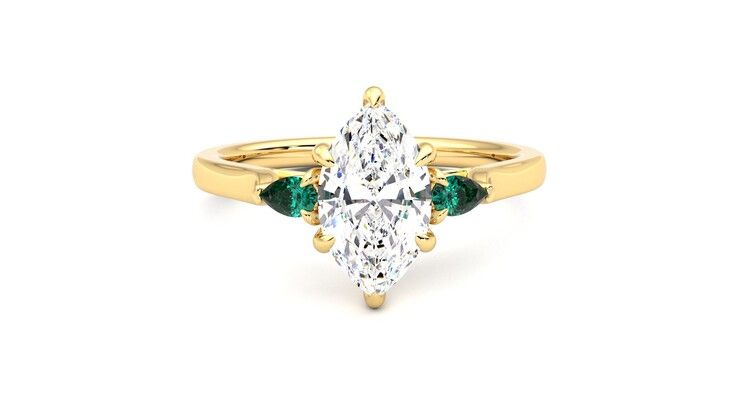 Taylor & Hart Faith Marquise Engagement Ring 360 degree image 1