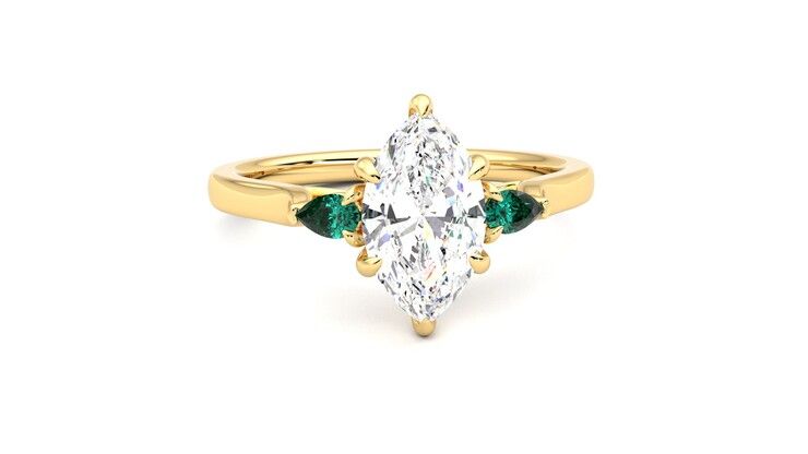 Taylor & Hart Faith Marquise Engagement Ring 360 degree image 2