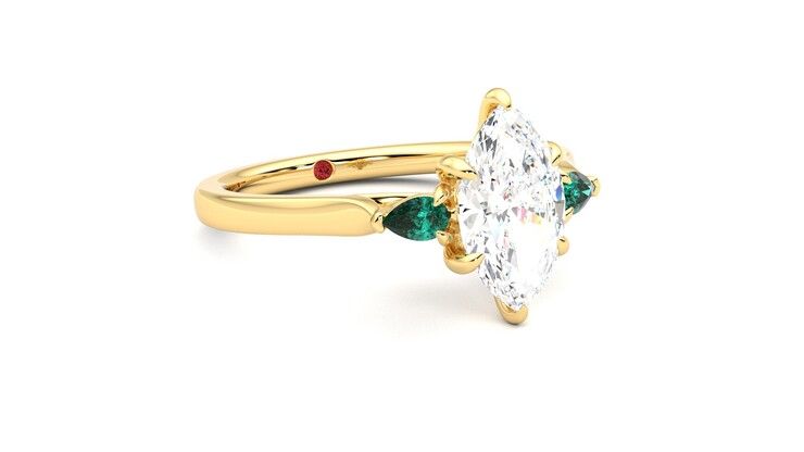 Taylor & Hart Faith Marquise Engagement Ring 360 degree image 5