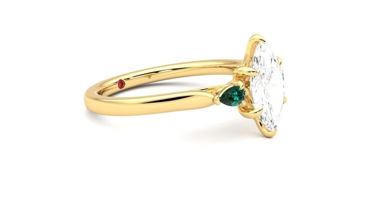 Taylor & Hart Faith Marquise Engagement Ring 360 degree image 7