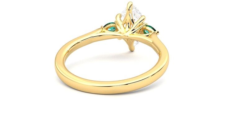 Taylor & Hart Faith Marquise Engagement Ring 360 degree image 14
