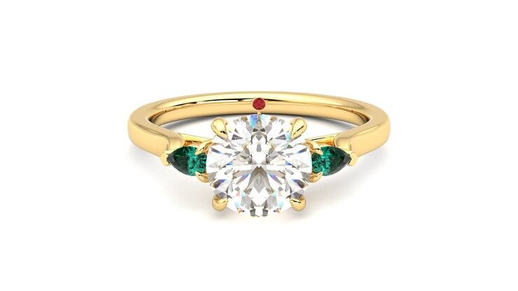 Taylor & Hart Faith Round Engagement Ring 360 degree image 0