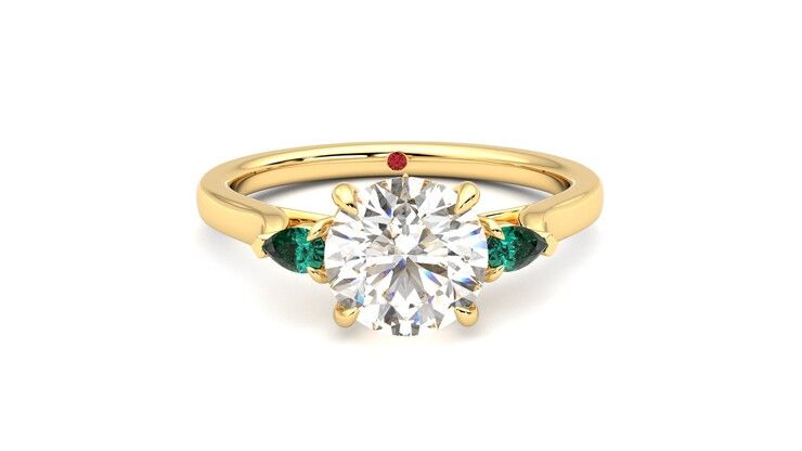 Taylor & Hart Faith Round Engagement Ring 360 degree image 1
