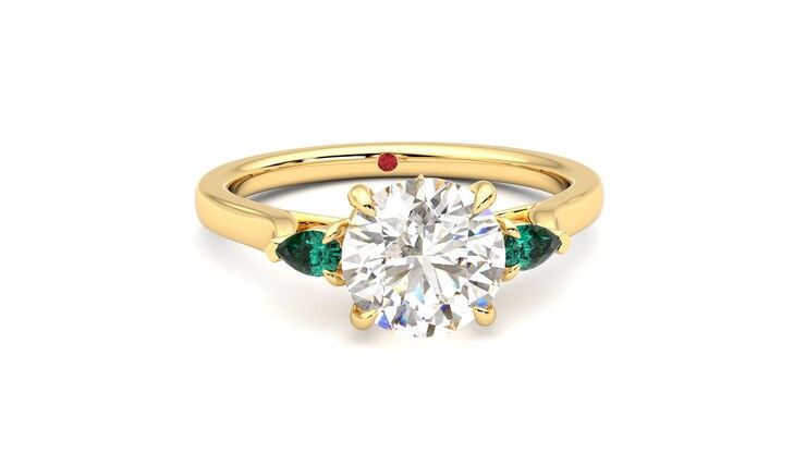 Taylor & Hart Faith Round Engagement Ring 360 degree image 2