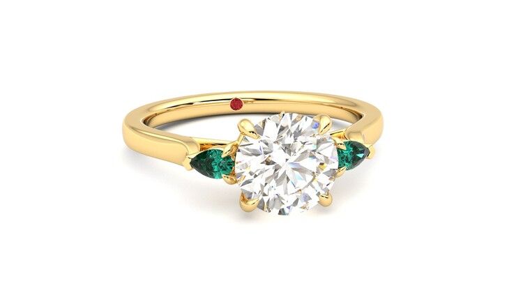 Taylor & Hart Faith Round Engagement Ring 360 degree image 3