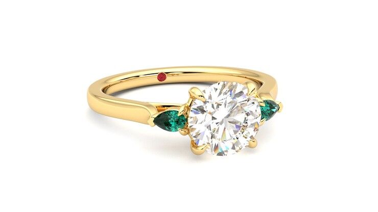 Taylor & Hart Faith Round Engagement Ring 360 degree image 4